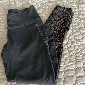 NWOT!  Victoria’s Secret Sport Medium Rise Gray/Animal Print Knockout Tight